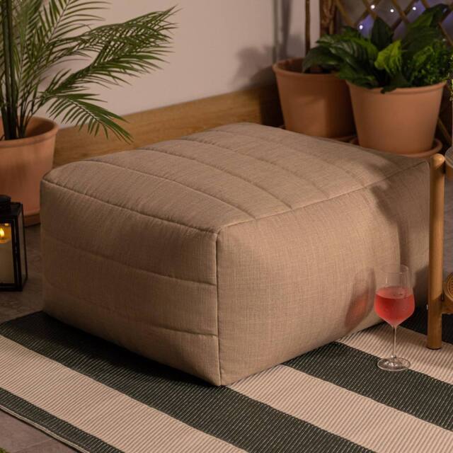 icon Noa Bean Bag Slab, Outdoor Woven Natural - image 1