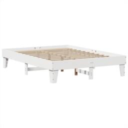 Berkfield Home Bed Frame without Mattress White 140x200 cm Solid Wood Pine - thumbnail 6