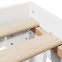 Berkfield Home Bed Frame without Mattress White 140x200 cm Solid Wood Pine - thumbnail 7
