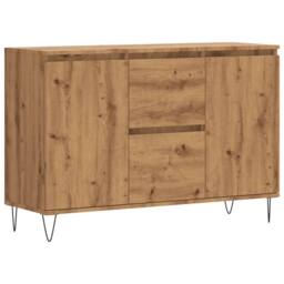 Berkfield Home Sideboard Artisan Oak 104x35x70 cm Engineered Wood in Brown - Size: 104 x 35 x 70 cm - thumbnail 2