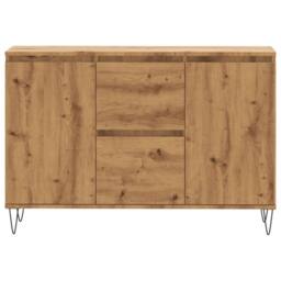 Berkfield Home Sideboard Artisan Oak 104x35x70 cm Engineered Wood in Brown - Size: 104 x 35 x 70 cm - thumbnail 4