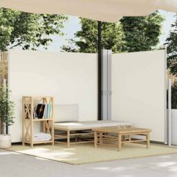 Berkfield Home Retractable Side Awning Cream 180x600 cm in Beige