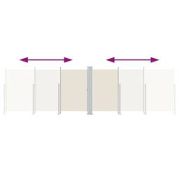 Berkfield Home Retractable Side Awning Cream 180x600 cm in Beige - thumbnail 3