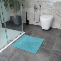 Allure Bath Fashions Elegance Reversible Heavyweight Shower Mat in Turquoise - thumbnail 2