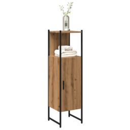 Berkfield Home Bathroom Cabinet Artisan Oak 33x33x120.5 cm Engineered Wood in Brown - thumbnail 3