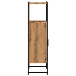 Berkfield Home Bathroom Cabinet Artisan Oak 33x33x120.5 cm Engineered Wood in Brown - thumbnail 5