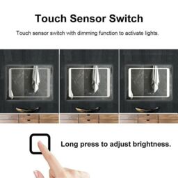 ENER-J LED Bathroom Mirror 800x600mm Bluetooth Speaker CCT Dimmable Illuminated Smart Vanity Wall Mounted Mirror in White - thumbnail 3