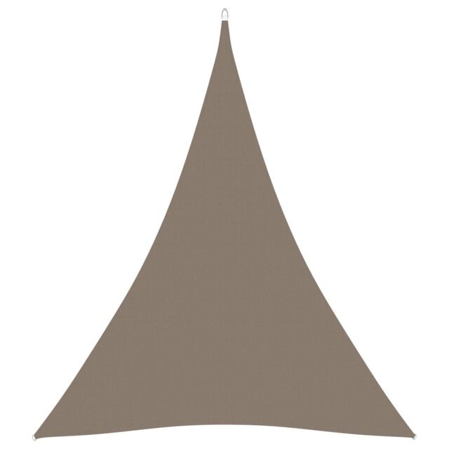 Berkfield Home Sunshade Sail Oxford Fabric Triangular 5x7x7 m Taupe in Beige - image 1