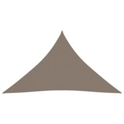 Berkfield Home Sunshade Sail Oxford Fabric Triangular 5x7x7 m Taupe in Beige - thumbnail 2