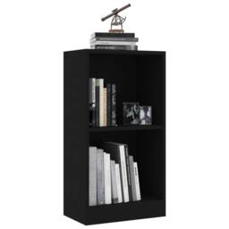 Berkfield Home Bookshelf Black 40x24x75 cm Engineered Wood - Size: 40 x 24 x 75 cm - thumbnail 3
