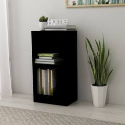 Berkfield Home Bookshelf Black 40x24x75 cm Engineered Wood - Size: 40 x 24 x 75 cm - thumbnail 2