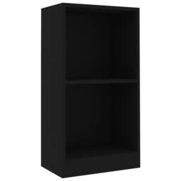 Berkfield Home Bookshelf Black 40x24x75 cm Engineered Wood - Size: 40 x 24 x 75 cm - thumbnail 1