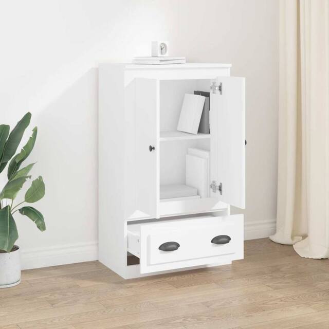 Berkfield Home Highboard White 60x35.5x103.5 cm Engineered Wood - image 1