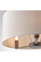 Netlighting Daley Multi Arm Cylindrical Pendant Light Antique Bronze Plate Marble Fabric in Brown - thumbnail 3