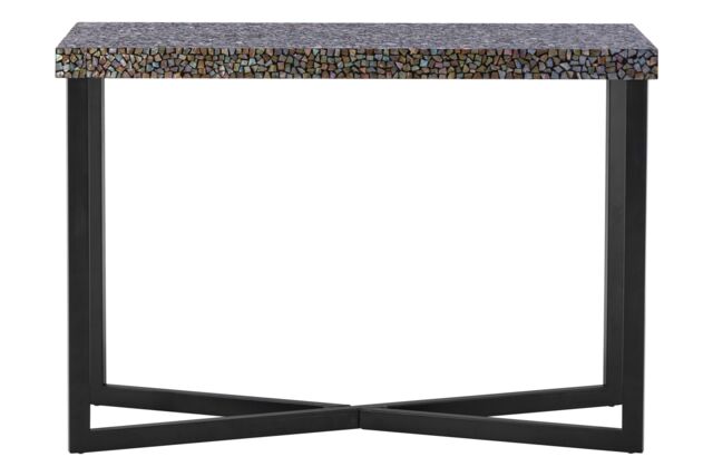 Orsina Stunning Mosaic Rectangular Console Table, Durable Sofa Table For Livingroom, Long Lasting Console Table in Black - image 1