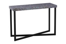 Orsina Stunning Mosaic Rectangular Console Table, Durable Sofa Table For Livingroom, Long Lasting Console Table in Black - thumbnail 2