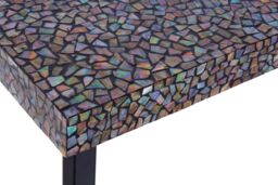 Orsina Stunning Mosaic Rectangular Console Table, Durable Sofa Table For Livingroom, Long Lasting Console Table in Black - thumbnail 3