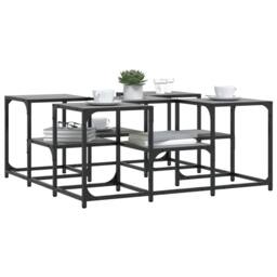 Berkfield Home Decorative Coffee Table Grey Sonoma 91x91x40 cm Engineered Wood - Size: 91 x 91 x 40 cm - thumbnail 4