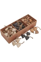 Hill Interiors Wooden Heart Hanging Ornament (Pack of 90) in Brown - thumbnail 1