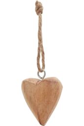 Hill Interiors Wooden Heart Hanging Ornament (Pack of 90) in Brown - thumbnail 3