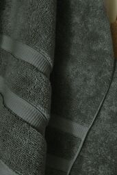 CHRISTY 'Signum' Heavyweight 100% Combed Cotton Towels in Dark Grey - thumbnail 3