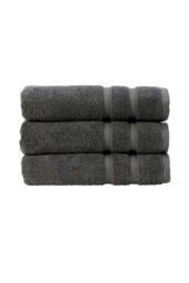 CHRISTY 'Signum' Heavyweight 100% Combed Cotton Towels in Dark Grey - thumbnail 4