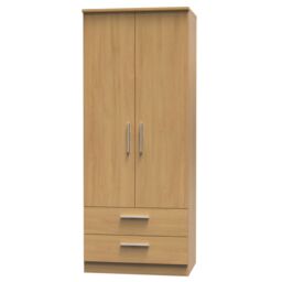 Ready Assembled 2 U Windsor 2 Door 2 Drawer Wardrobe (Ready Assembled) in Light Brown - thumbnail 3