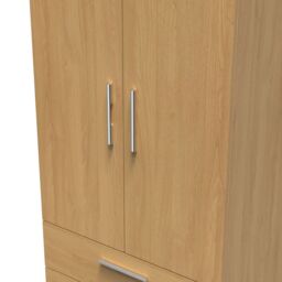 Ready Assembled 2 U Windsor 2 Door 2 Drawer Wardrobe (Ready Assembled) in Light Brown - thumbnail 4