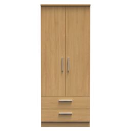 Ready Assembled 2 U Windsor 2 Door 2 Drawer Wardrobe (Ready Assembled) in Light Brown - thumbnail 1