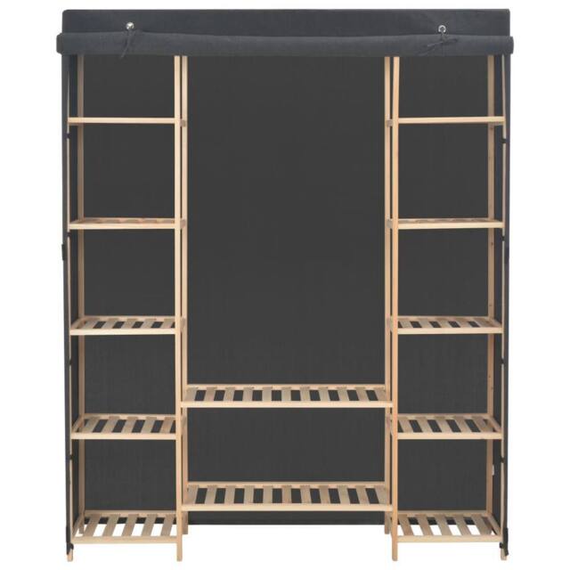 Berkfield Home Wardrobe Grey 135x40x170 cm Fabric - Size: 135 x 40 x 170 cm - image 1