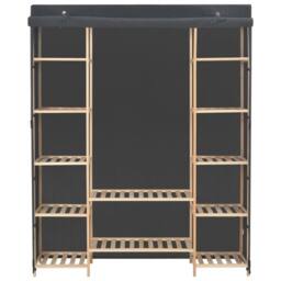 Berkfield Home Wardrobe Grey 135x40x170 cm Fabric - Size: 135 x 40 x 170 cm - thumbnail 1