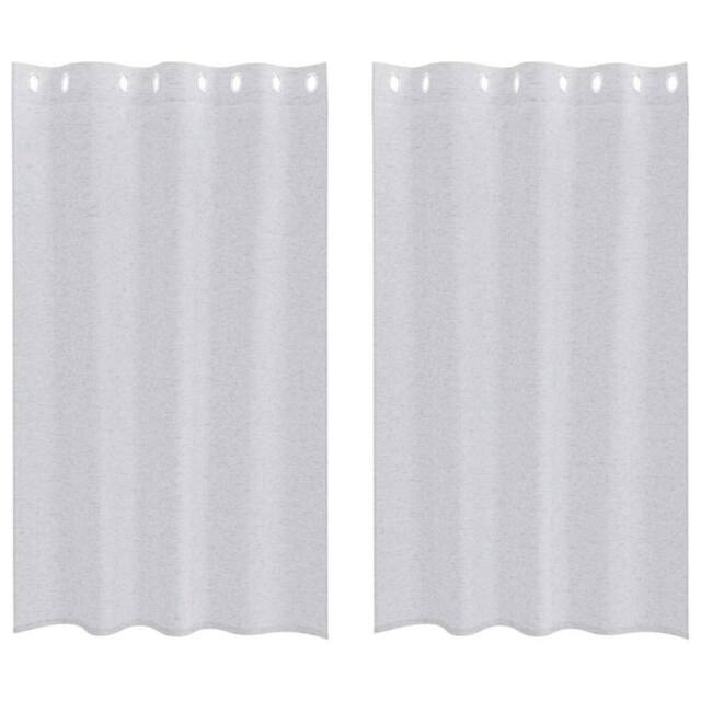 Berkfield Home Curtains with Curtains 2 pcs Light gray 140 x 175 cm Polyester in Light Grey - image 1