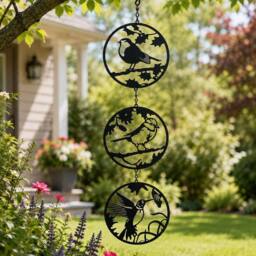 Marco Paul Hanging Garden Tree Decoration - Birds in Black - thumbnail 3
