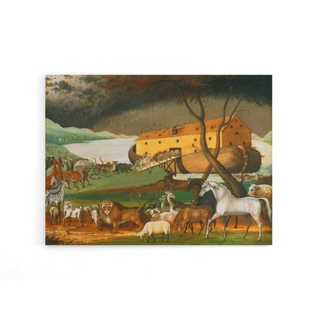 "Artery8 Edward Hicks Noah's Ark Canvas Wall Art Print - Size: W24"" x H32""" - image 1