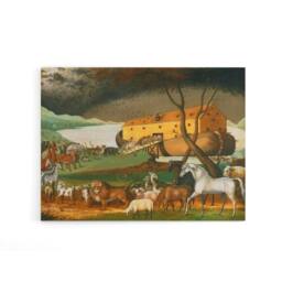 "Artery8 Edward Hicks Noah's Ark Canvas Wall Art Print - Size: W24"" x H32""" - thumbnail 1