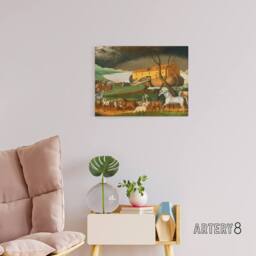 "Artery8 Edward Hicks Noah's Ark Canvas Wall Art Print - Size: W24"" x H32""" - thumbnail 3