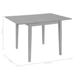 Berkfield Home Extendable Dining Table Grey (80-120)x80x74 cm MDF - thumbnail 6