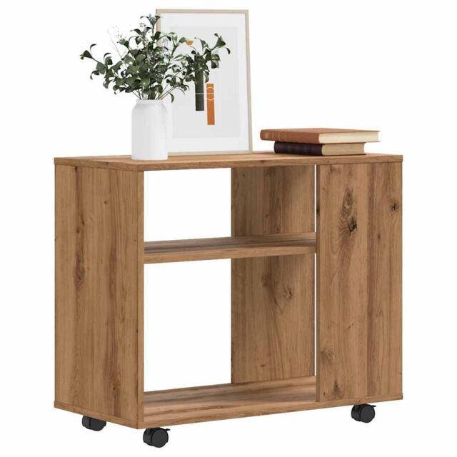Berkfield Home Side Table Artisan Oak 70x35x55 cm Engineered Wood in Brown - Size: 70 x 35 x 55 cm - image 1