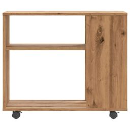 Berkfield Home Side Table Artisan Oak 70x35x55 cm Engineered Wood in Brown - Size: 70 x 35 x 55 cm - thumbnail 4