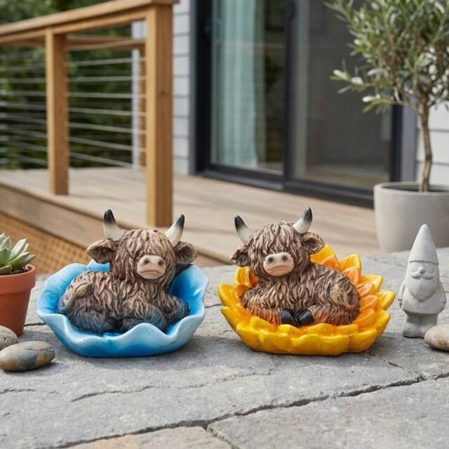 Garden Greatness Duo Highland Cow Flower Bed Ornament - Size: 2 Pack - image 1