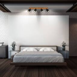 B.K.Licht Black Wood Ceiling Light Spotlight 3-Way Spot GU10 Bulb Not Incl 550mm - thumbnail 4