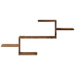 Berkfield Home Wall Shelf Old Wood 104x15x49 cm Engineered Wood in Brown - Size: 104 x 15 x 49 cm - thumbnail 4