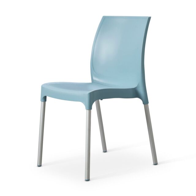 netfurniture Bide Side Kitchen Or Outdoor Garden Chair Relax Blue in Orange