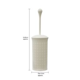 JVL Loop Toilet Brush & Rectangular Lidded Bin in Grey - thumbnail 6