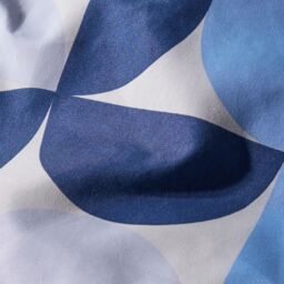 OHS Moroccan Abstract Microfibre Duvet Cover with Pillowcase Bedding Set in Navy - Size: Double - thumbnail 5