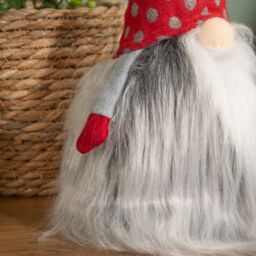 Samuel Alexander 34cm Festive Gonk Cuddly Santa Indoor Christmas Plush Decoration in Polka Dot Hat in Red - thumbnail 2
