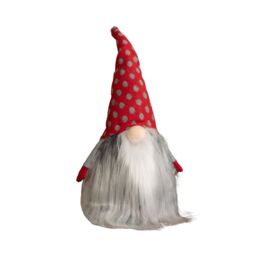 Samuel Alexander 34cm Festive Gonk Cuddly Santa Indoor Christmas Plush Decoration in Polka Dot Hat in Red - thumbnail 9