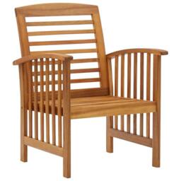 Berkfield Home 5 Piece Garden Lounge Set Solid Acacia Wood in Brown - thumbnail 4