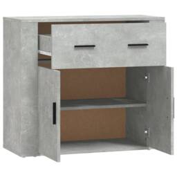 Berkfield Home Sideboard Concrete Grey 80x33x70 cm Engineered Wood - Size: 80 x 33 x 70 cm - thumbnail 4