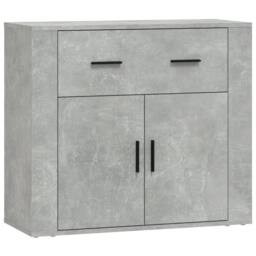 Berkfield Home Sideboard Concrete Grey 80x33x70 cm Engineered Wood - Size: 80 x 33 x 70 cm - thumbnail 1